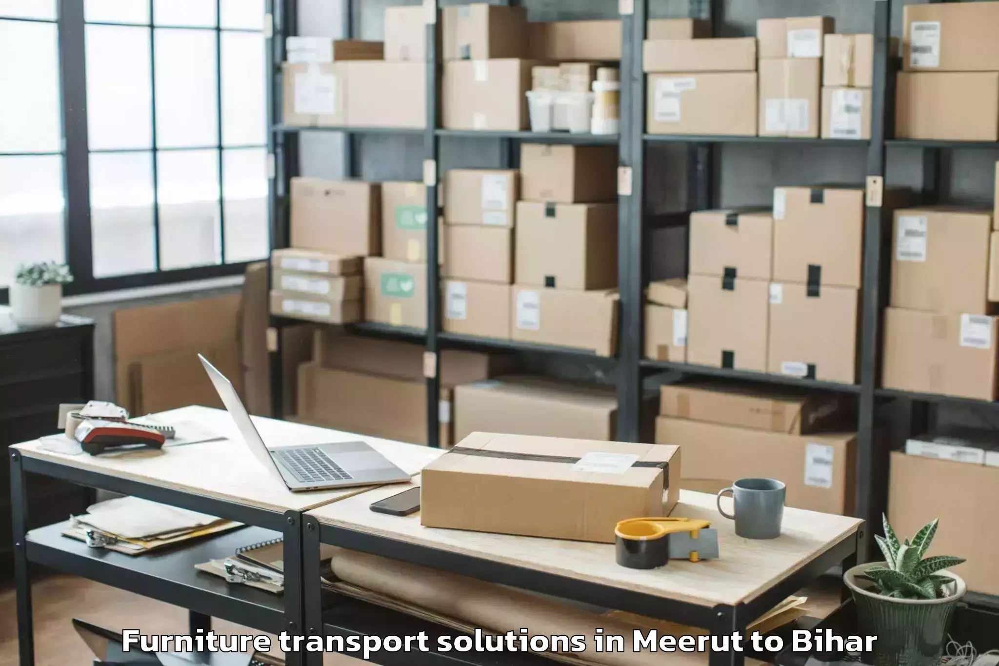 Book Meerut to Khizirsarai Furniture Transport Solutions